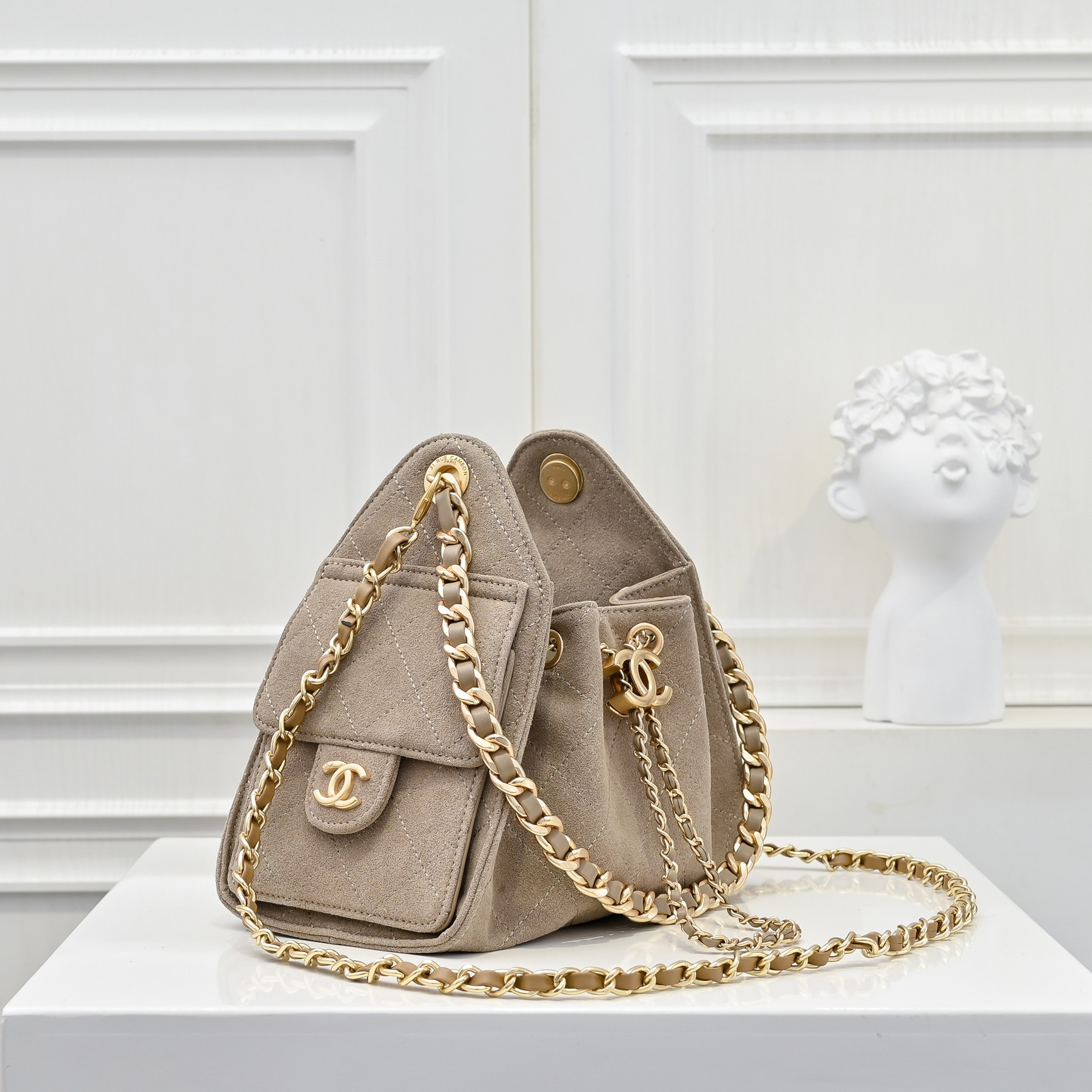 シャネル「Chanel」シャネル 25C スエード×カーフスキン ホーボーバッグ / ショルダーバッグ