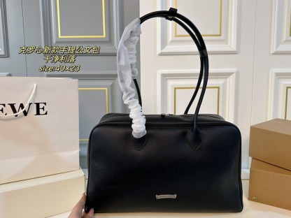 クロムハーツ「Chrome Hearts」レザードキュメントトート 40×23cm