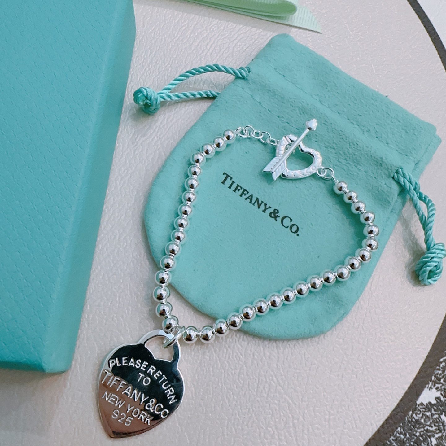 ティファニー「Tiffany & Co.」ポリッシュドシルバーリンク ブレスレット