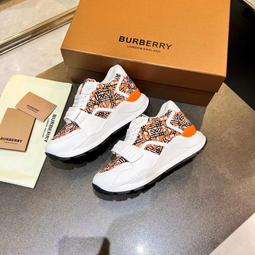 バーバリー「Burberry」バーバリー チェック プラットフォーム スニーカー / レザースニーカー