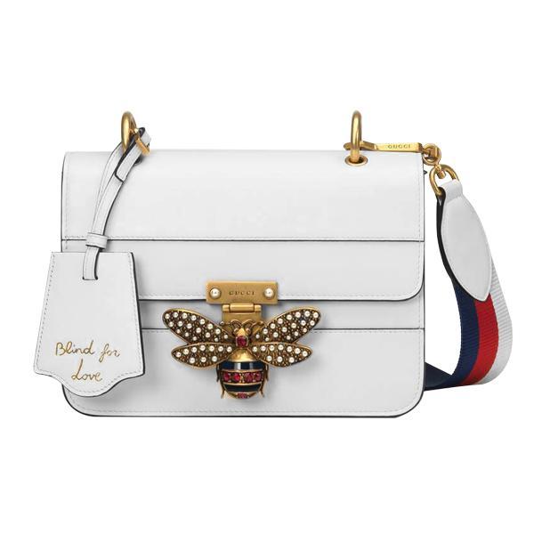 グッチ「Gucci」 〔クイーン マーガレット〕レザー トップハンドルバッグ