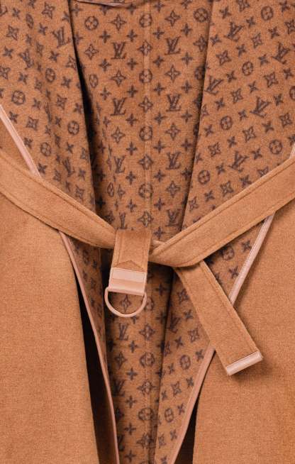 ルイ・ヴィトン「Louis Vuitton」秋冬 レディース ワップルフードロングコート