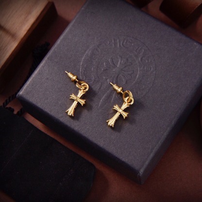 クロムハーツ「Chrome Hearts」クロムハーツ 3Dクロススタッドピアス S925 ピアス