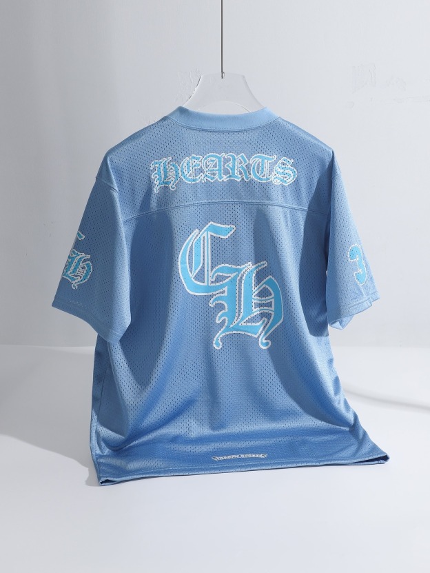クロムハーツ「Chrome Hearts」ヘビーデューティーアイスホッケージャージ ブルー 26/2 320g