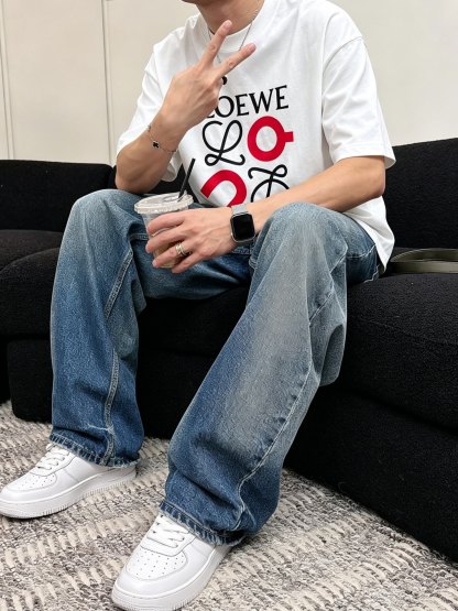 ロエベ「Loewe」ロエベ ロゴプリントTシャツ / ショートスリーブ クルーネック