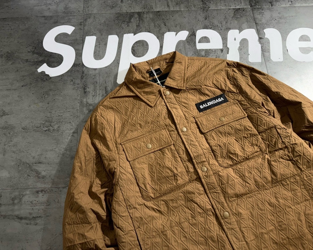 バレンシアガ「Balenciaga」‌冬季限定パッチワークカップルカジュアルダウンジャケット