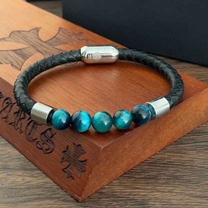 クロムハーツ「Chrome Hearts」ビンテージカラービーズ レザーコード ブレスレット