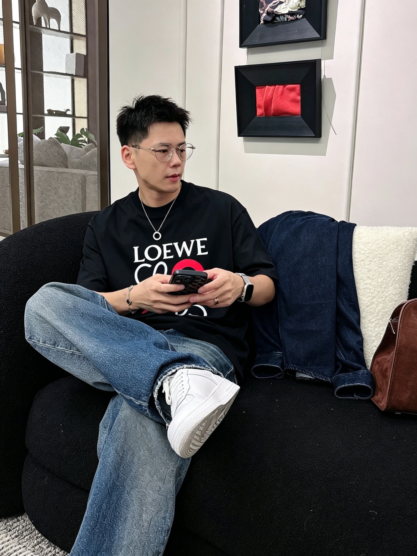 ロエベ「Loewe」ロエベ ロゴプリントTシャツ / ショートスリーブ クルーネック