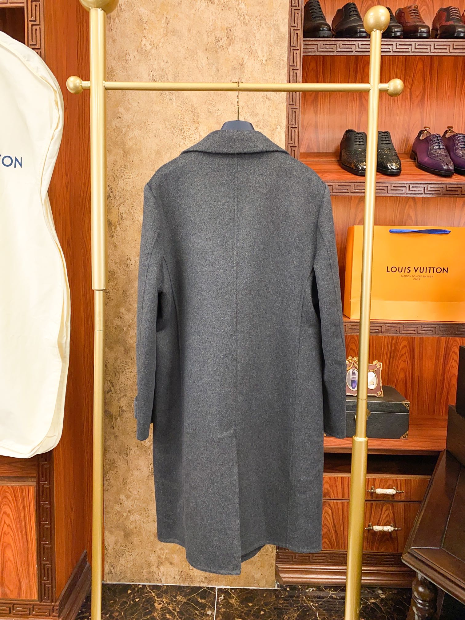 ルイ・ヴィトン「Louis Vuitton」メンズ カシミア オーバーコート