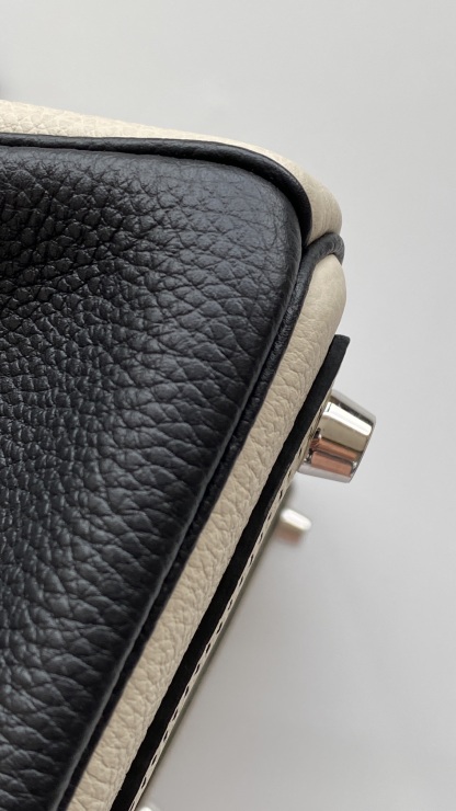 エルメス「Hermès」Birkin 25 パンダ レザー ショルダーバッグ