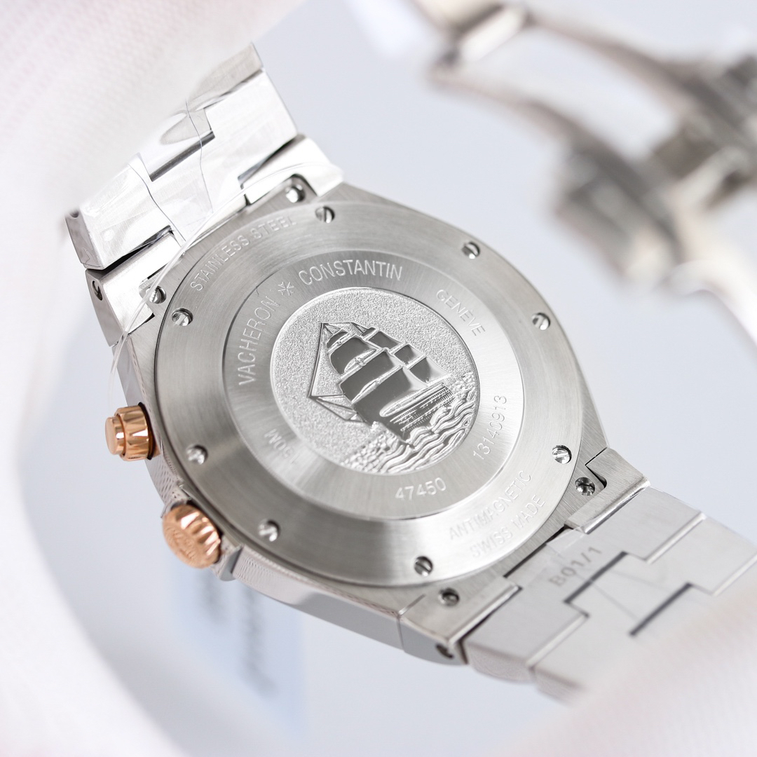 ヴァシュロン コンスタンタン「Vacheron Constantin」オーヴァーシーズ デュアルタイム メンズウォッチ42MM