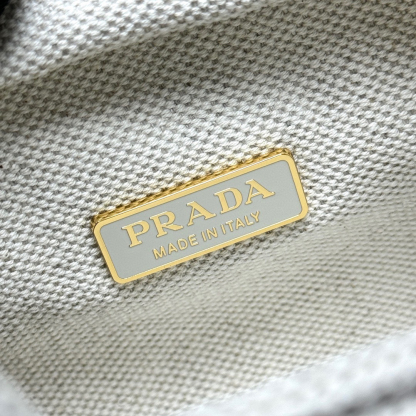 プラダ「Prada」2024春夏 ウィッカー&キャンバストートバッグ