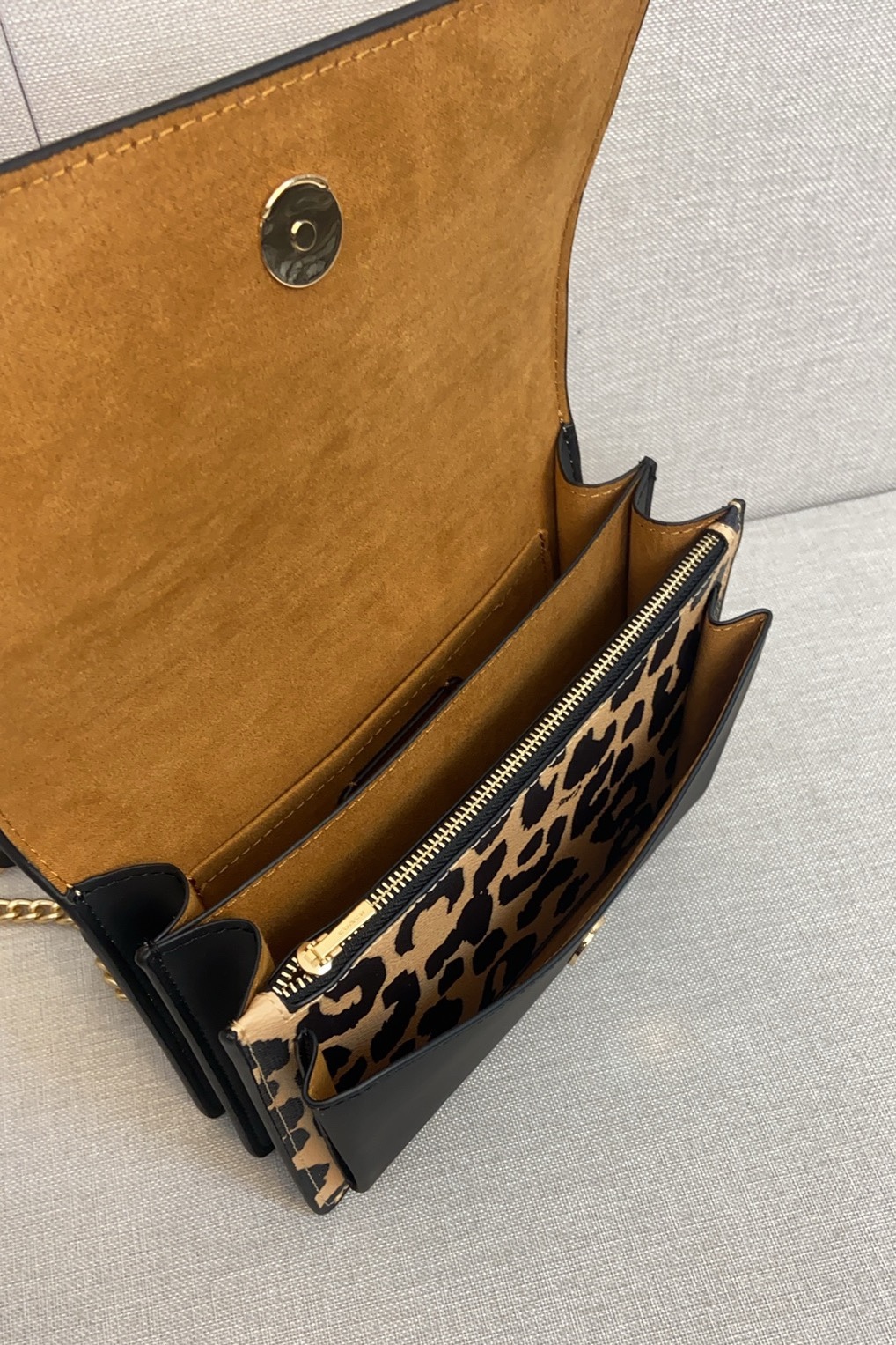 コーチ「Coach」 レオパードプリント フラップ オルガン バッグ