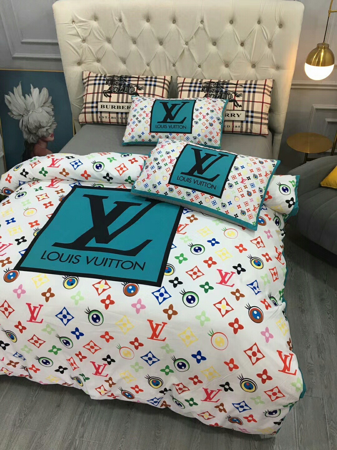 ルイ・ヴィトン「Louis Vuitton」プレミアムコットン デジタルプリント 4点セット