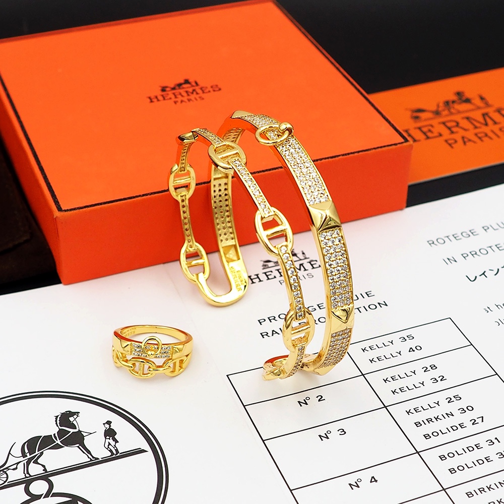 エルメス「Hermès」ピギノーズ セミフルラウンド ダイヤモンド ブレスレット