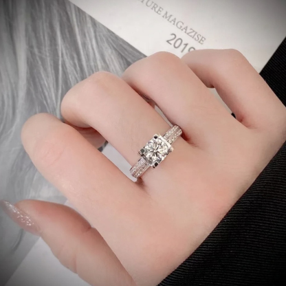 カルティエ「Cartier」ダブルロウ ダイヤモンド ウェディングリング