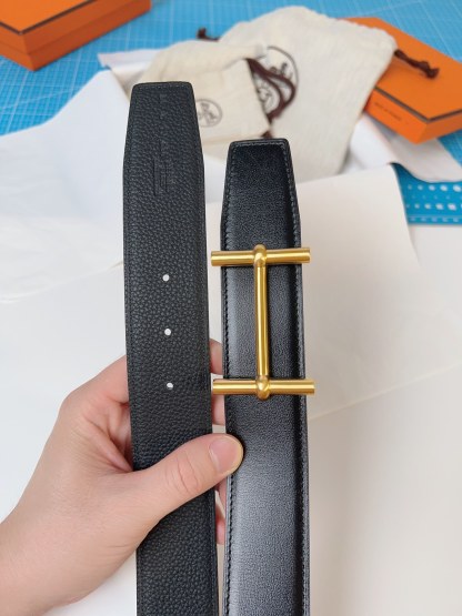 エルメス「Hermès」 ダブルフェイス トゴ革 ベルト100MM