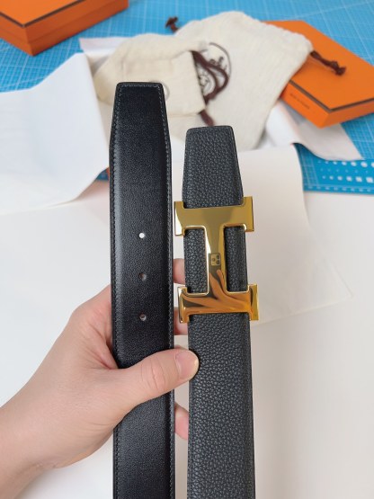 エルメス「Hermès」 ダブルフェイス トゴ革 ベルト100MM