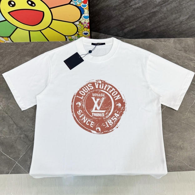 ルイ・ヴィトン「Louis Vuitton」2025SS サークルモノグラム プリント クルーネックTシャツ（メンズ）