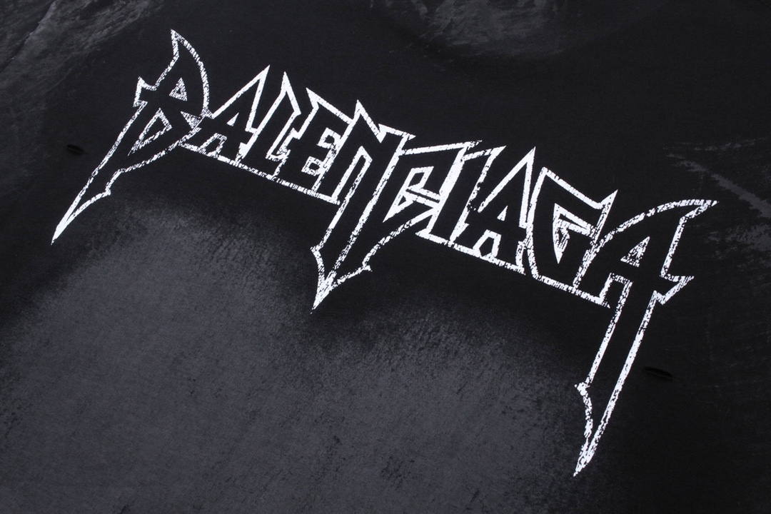 バレンシアガ「Balenciaga」2024 エッフェル塔グラデーション スプレーアートTシャツ