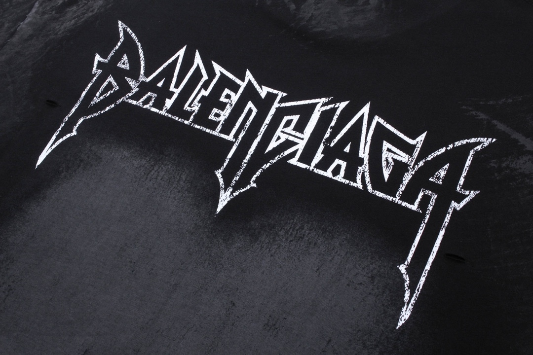 バレンシアガ「Balenciaga」2024 エッフェル塔グラデーション スプレーアートTシャツ