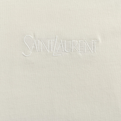 サンローラン「Saint Laurent」チェストロゴ エンブロイダリー Tシャツ