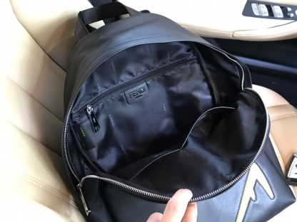 フェンディ「Fendi」バグズ メンズ ナイロン＆レザー バックパック