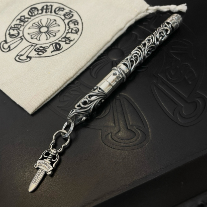 クロムハーツ「Chrome Hearts」ヴィンテージ風 蔓彫り オープンワーク サインペン - 精巧な職人技、非凡な質感