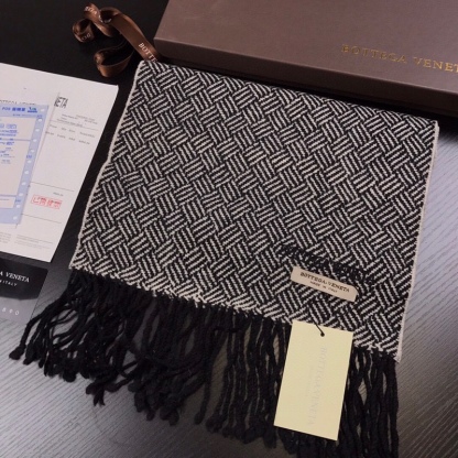 ボッテガ ヴェネタ「Bottega Veneta」 メンズ プレミアム キャシュミール マフラー170*32CM