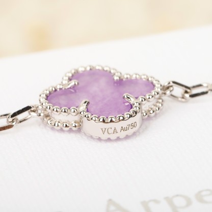 ヴァン クリーフ＆アーペル「Van Cleef & Arpels」Alhambra パールマザーオブパール レーザー ブレスレット19cm