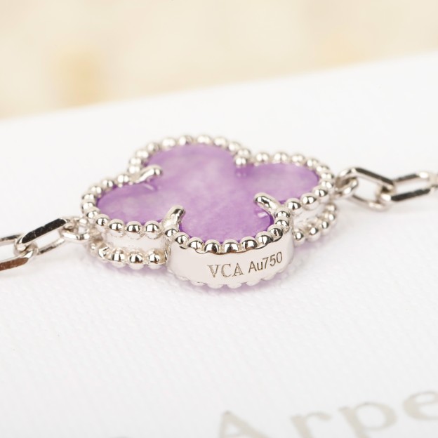 ヴァン クリーフ＆アーペル「Van Cleef & Arpels」Alhambra パールマザーオブパール レーザー ブレスレット19cm