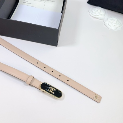 シャネル「Chanel」ダブルC レザーベルト ベルト100CM