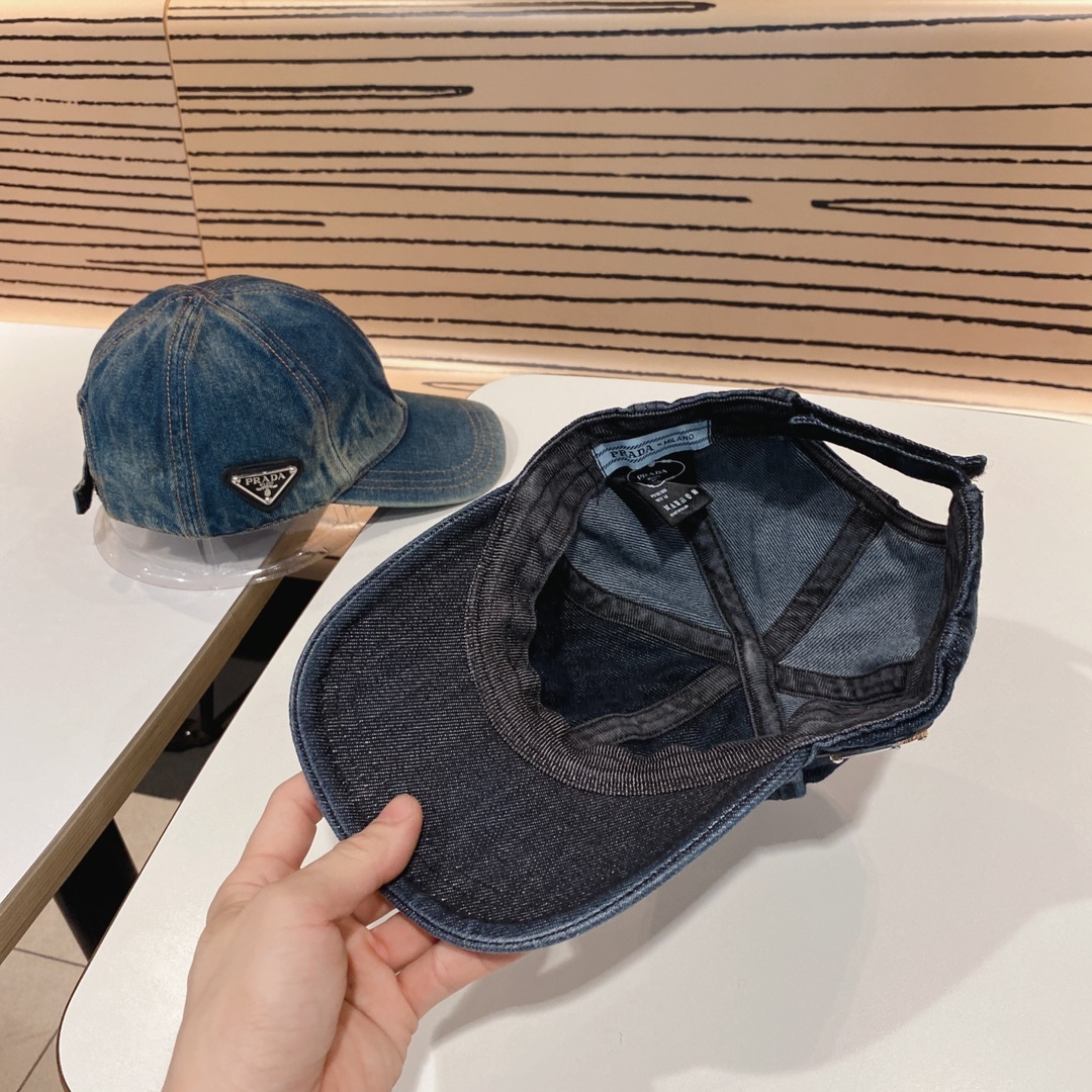 プラダ「Prada」2023 ブリティッシュスタイル ユニセックス ベースボールキャップ