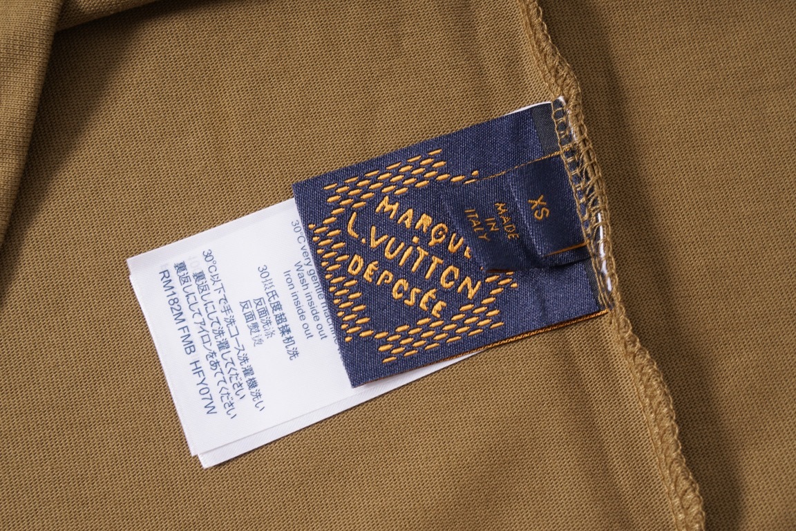 ルイ・ヴィトン「Louis Vuitton」ラリアットレターロゴ刺繍半袖Tシャツ