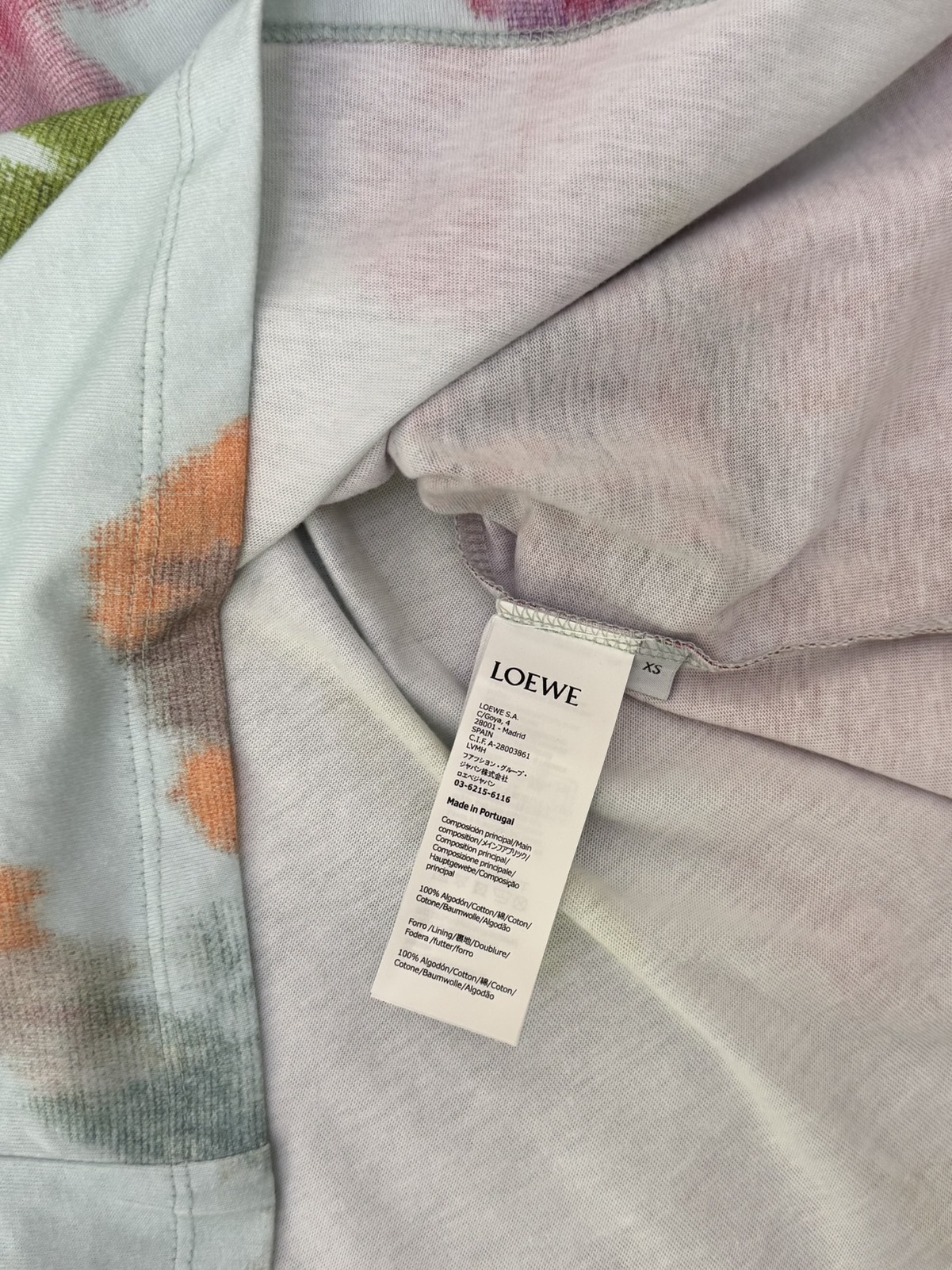 ロエベ「Loewe」フローラル プリント クルーネックTシャツ