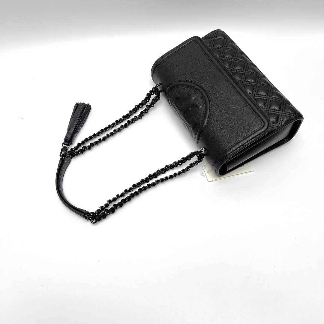 トリー バーチ「Tory Burch」Flemingキャビア牛革菱格チェーンバッグ