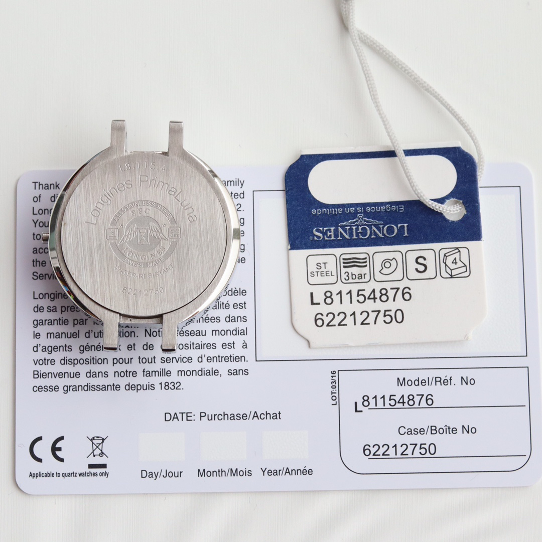 ロンジン「Longines」プライマルーナシリーズ レディース クォーツウォッチ 30.5mm