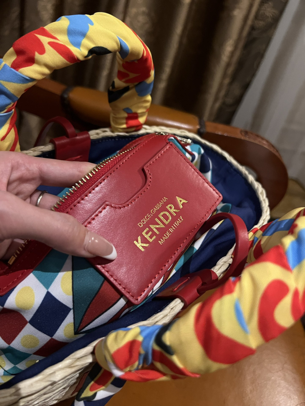 ドルチェ・アンド・ガッバーナ「D&G」ラタン&ジョーカード トートバッグ