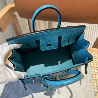 エルメス「Hermès」クーピドン ブルー ポロサス クロコダイル シルバー ハードウェア バッグ