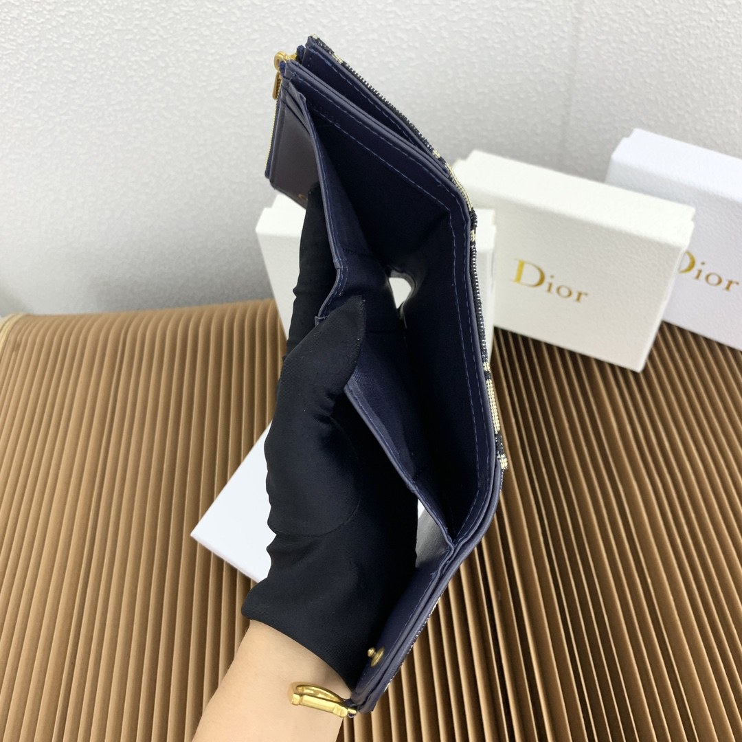 ディオール「Dior」サドル ロータス ウォレット オブリーク プリント