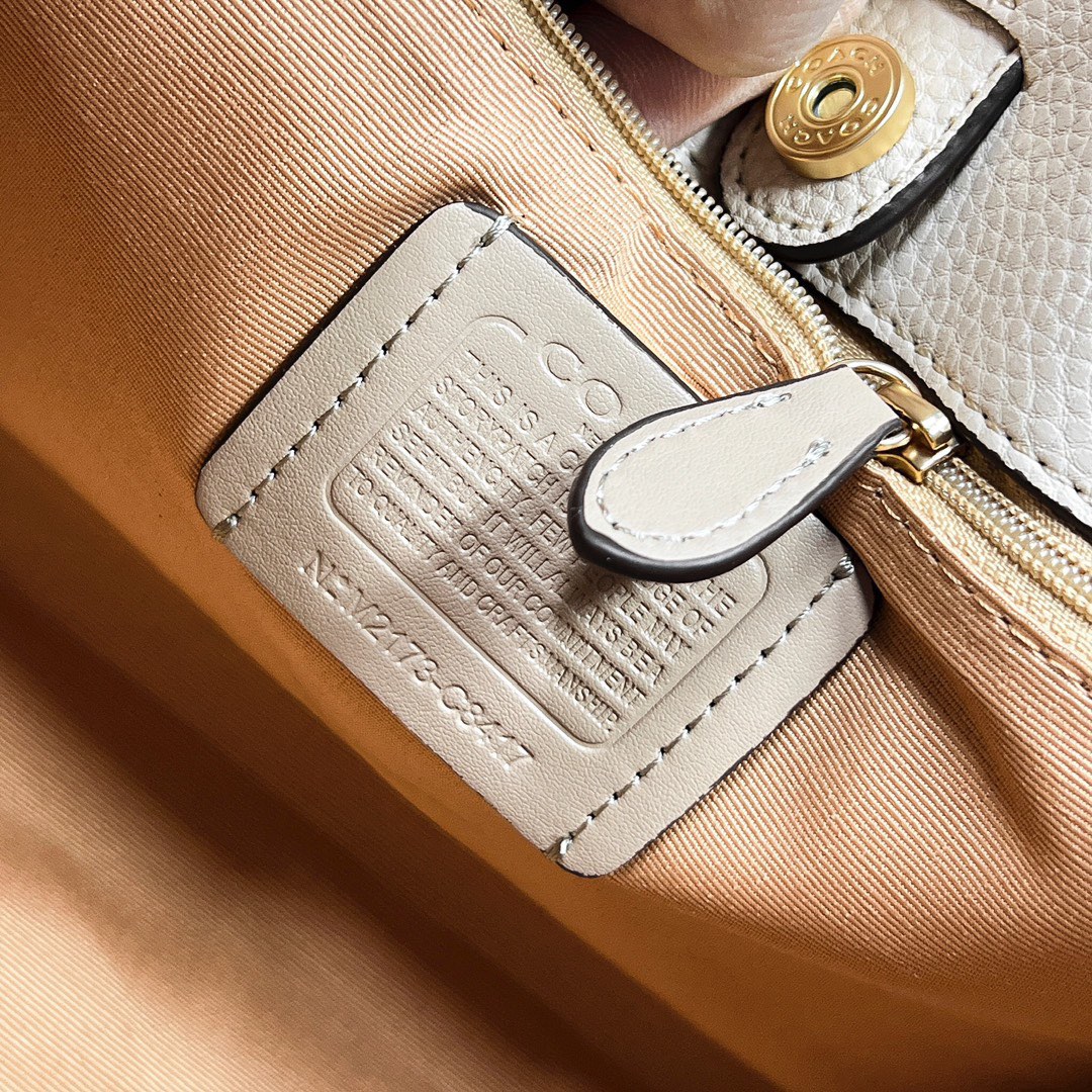 コーチ「Coach」シグネチャー ジャカード×レザー ショルダーバッグ