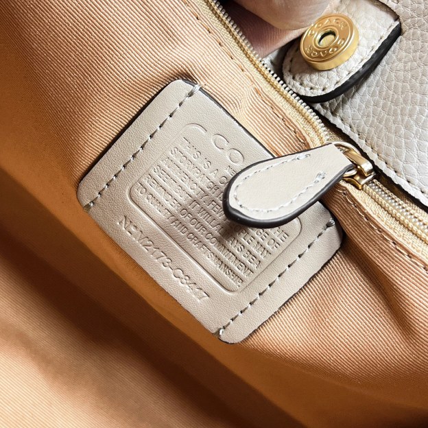 コーチ「Coach」シグネチャー ジャカード×レザー ショルダーバッグ