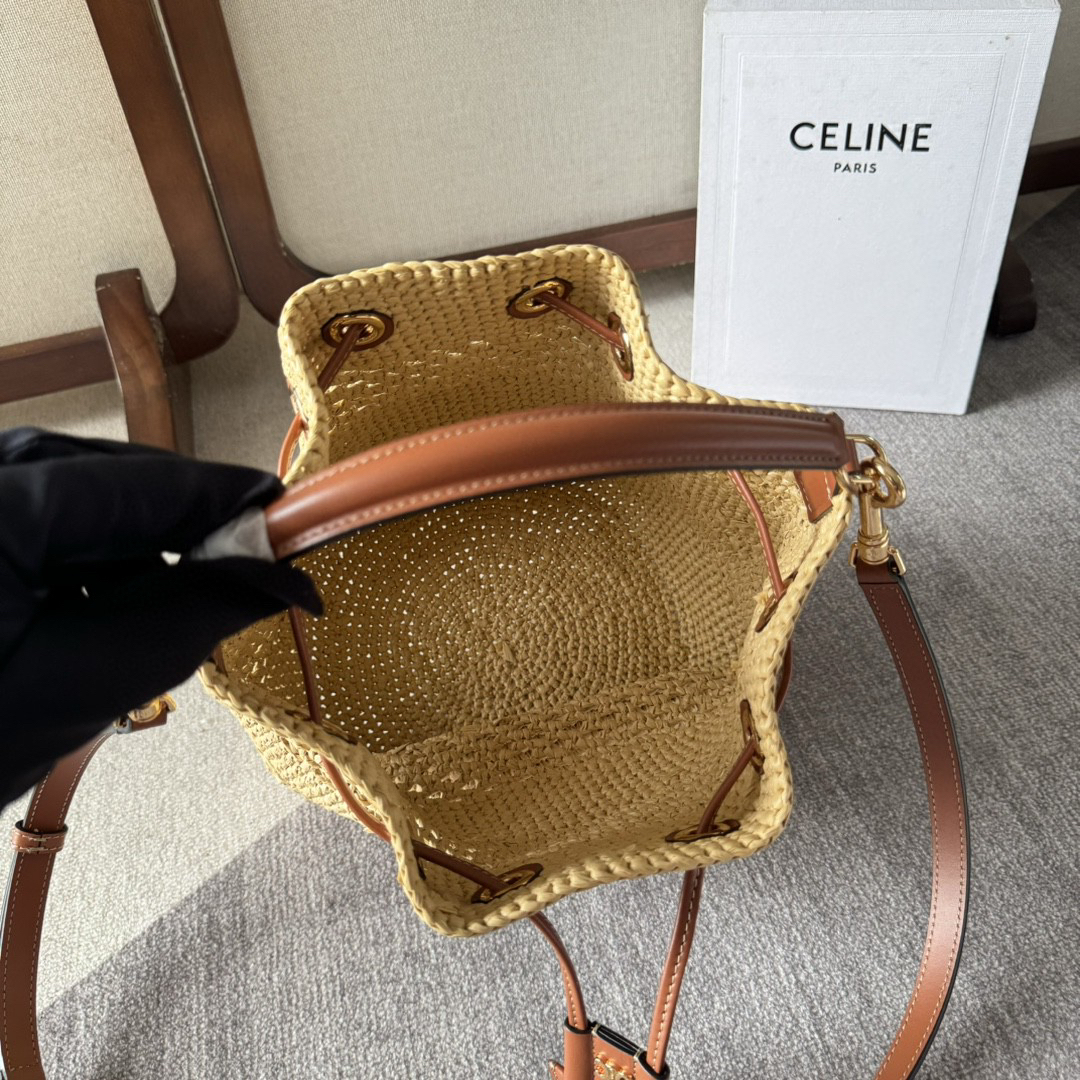 セリーヌ「Celine」＆カーフレザー クラシックバスケットバッグ