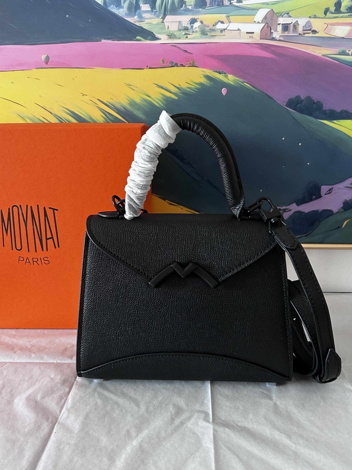 モイナ「Moynat」Gabrielle Mロック ハンドバッグ