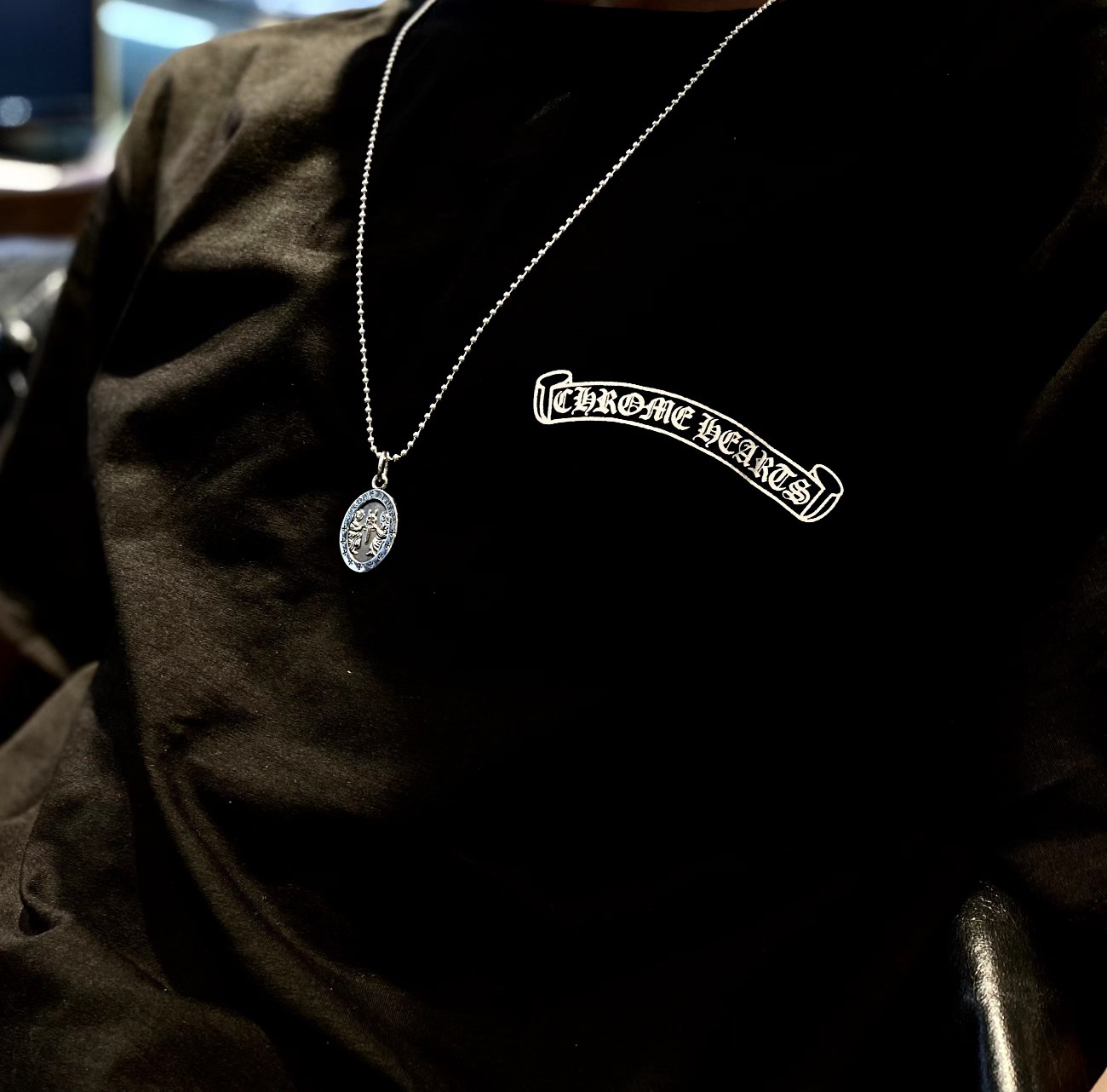 クロムハーツ「Chrome Hearts」エンジェルペンダント シルバーネックレス