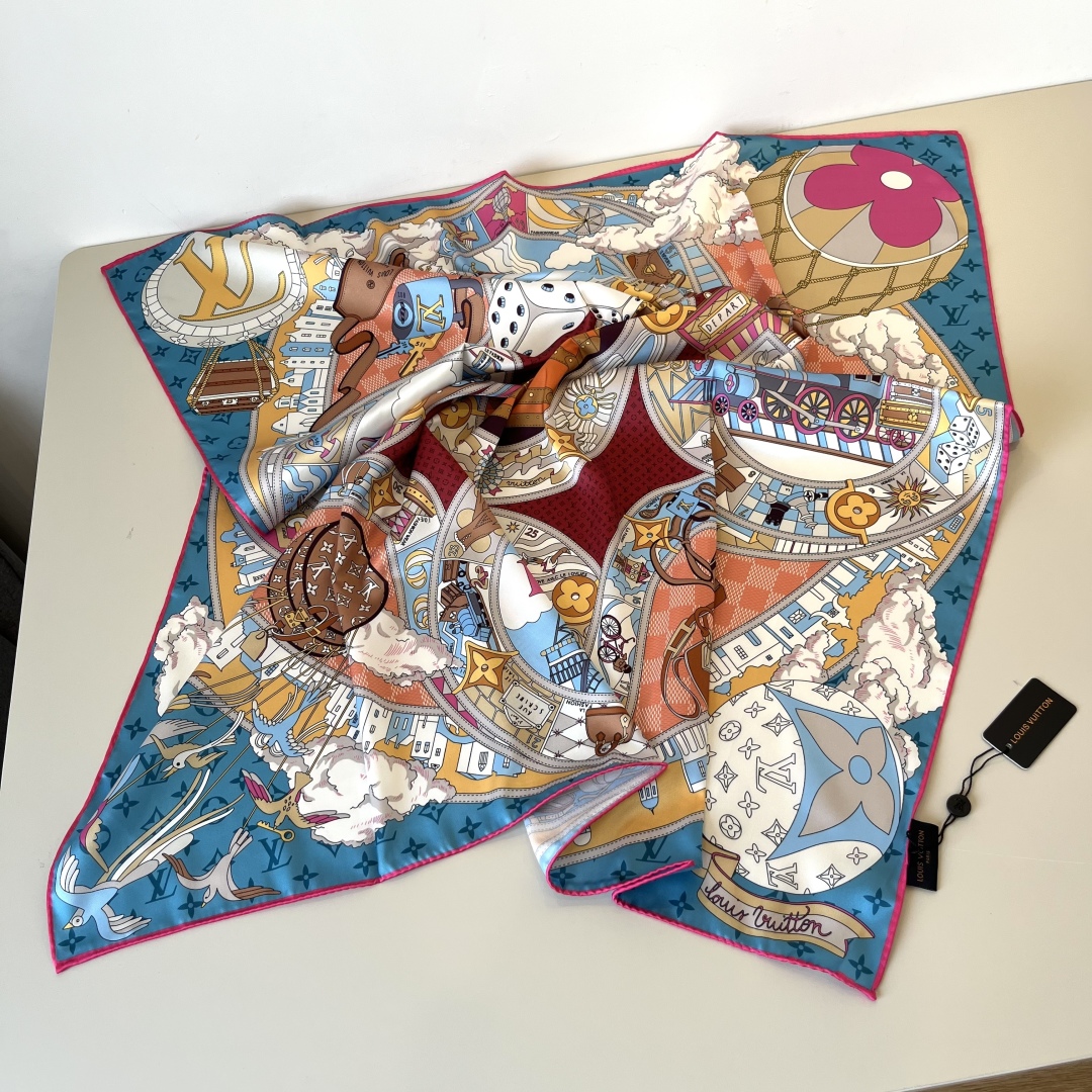 ルイ・ヴィトン「Louis Vuitton」 Monogram キャレ スカーフ