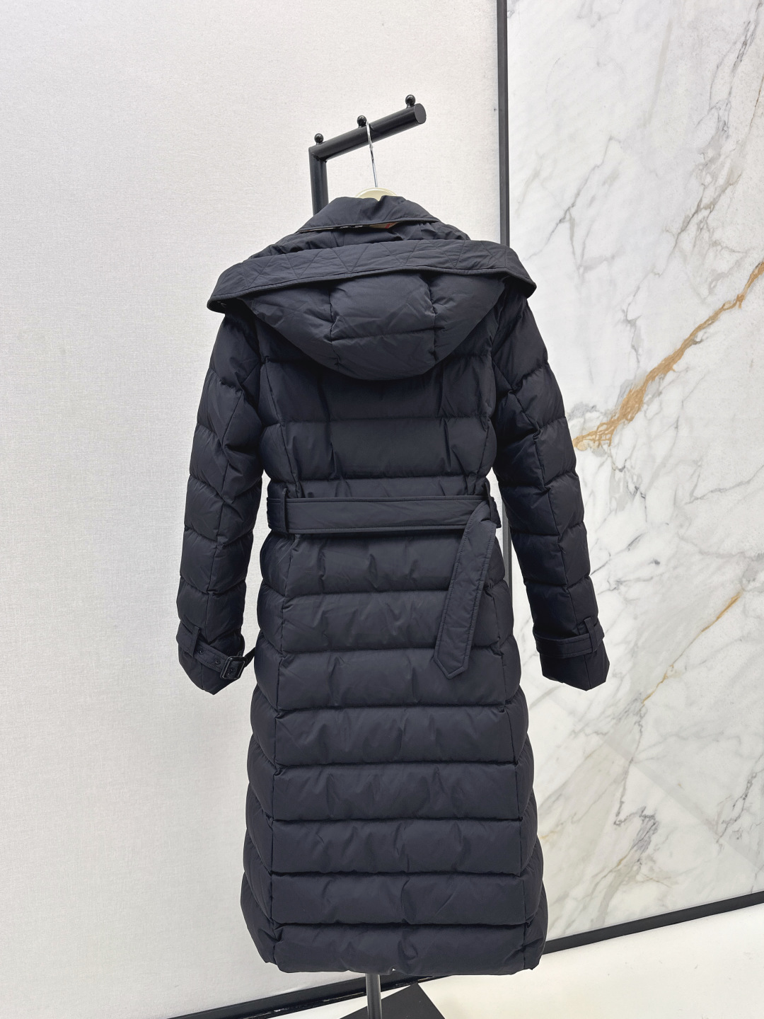 バーバリー「Burberry」 ダブルブレスト ロング ダウンコート フード付き-ISETAN PRESTIGE CURATED