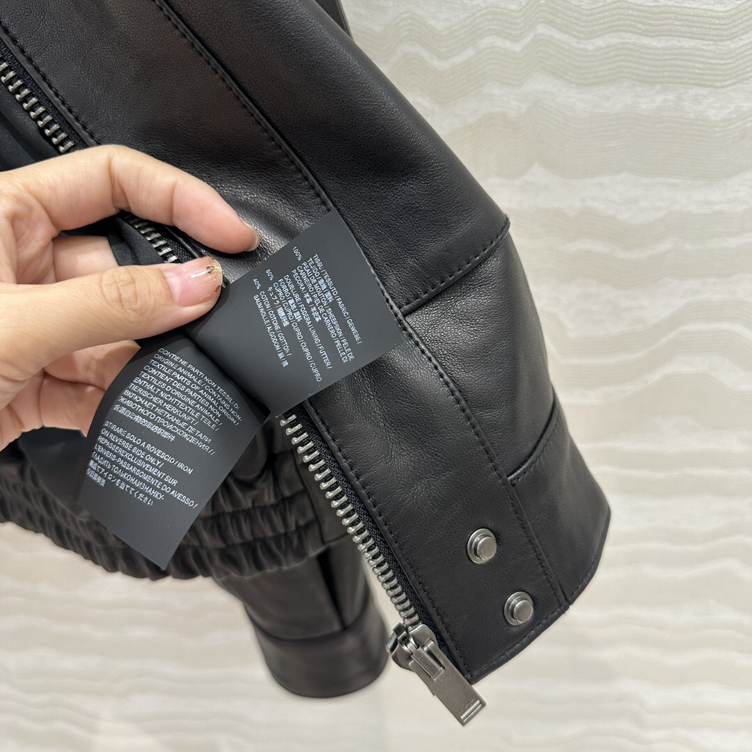 サンローラン「Saint Laurent」 Laurent ラムレザー モトジャケット