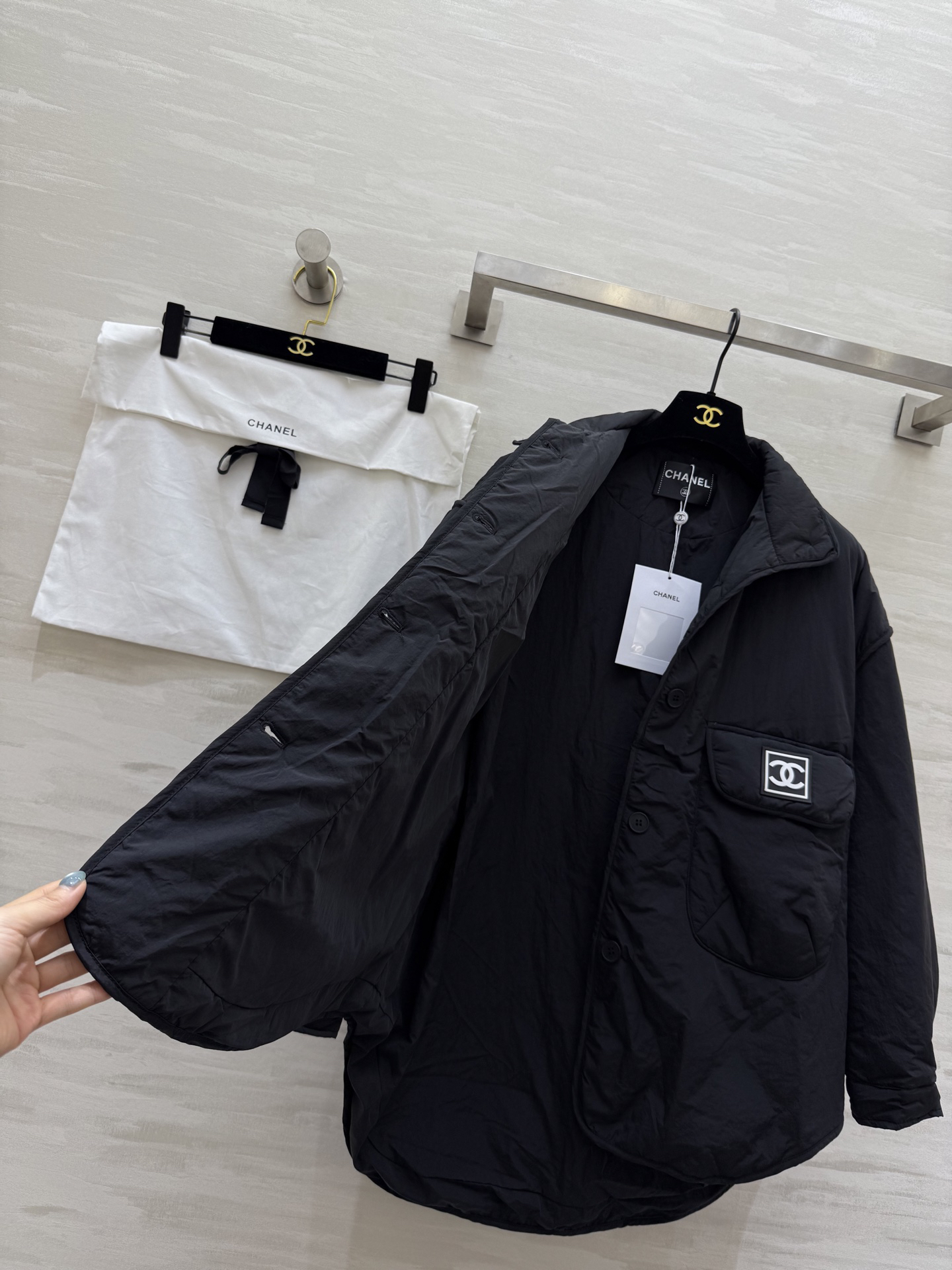 シャネル「Chanel」ヴィンテージ スタンドカラー キルトド ジャケット