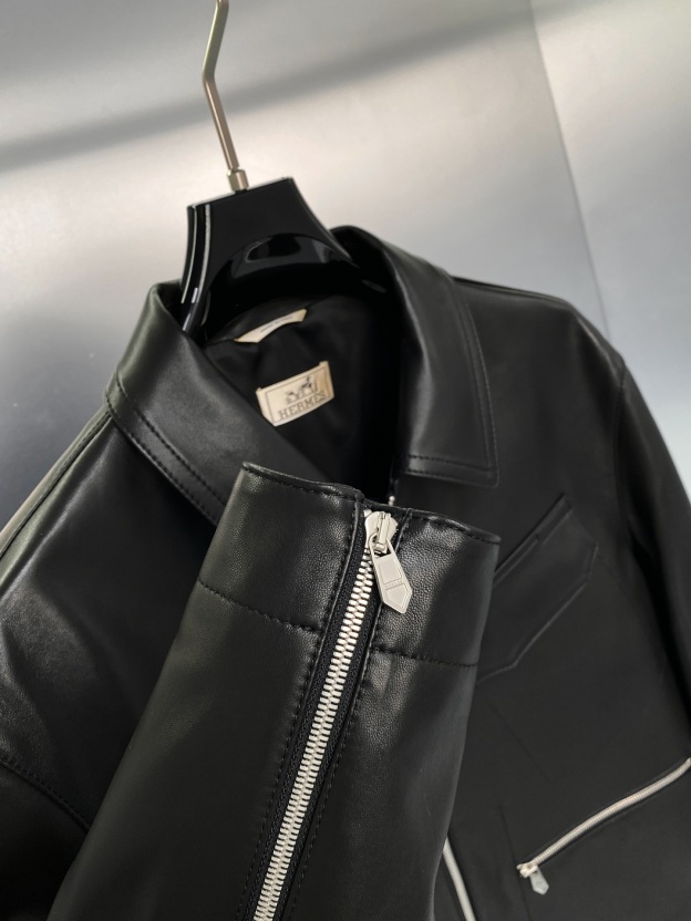 エルメス「Hermès」アイコニック レザー ライダー ジャケット 